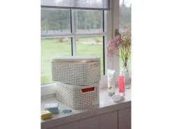 Curver Aufbewahrungsboxen Style 3-er Set Creme S + M + L