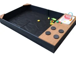 AXI Eckregale|Sitzbänke^Kelly Sandkasten mit Spielküchenzeile Anthrazit - Braun 180 x 115 x 22 cm