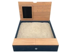 AXI Sandkasten Mandy Stauraum und Deckel Anthr. Braun 90 cm x 74 cm x 100 cm