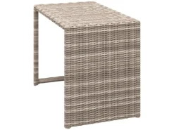 Hocker^Balkonmöbel-Set Olea Mini 5-teilig Polyrattan Hellgrau