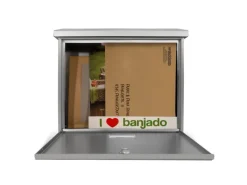 Banjado Tapezierzubehör^Briefkasten Edelstahl 38.5x31.5x12cm Ohne Zeitungsfach Inkl. Montagematerial Motiv Florale Tapete