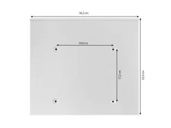 Banjado Terraristik^Briefkasten Weiß 36.2x32.2x10cm Groß / Inkl. Montagematerial & 2 Schlüsseln / Mit Namensschild Motiv Holz