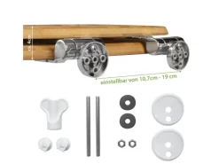 Banjado Tapezierzubehör^Design WC Sitz Bambus Holz Toilettendeckel Mit Absenkautomatik Klodeckel WC-Sitz Soft Close Mit Motiv Florale Tapete