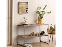 Banjado Großer Schlüsselkasten Glas 30x30cm Schwarz Scharnier Links 50 Haken Beschreibbar Magnetisch Motiv Holzplanken