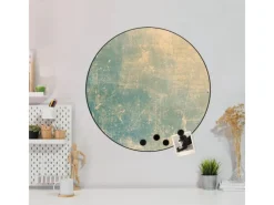 Banjado Wanddekoration|Pinnwände^Magnettafel Rund Größe 47cm Magnetwand Schwarz Aus Metall Magnetpinnwand Pinnwand Motiv Patina Grün