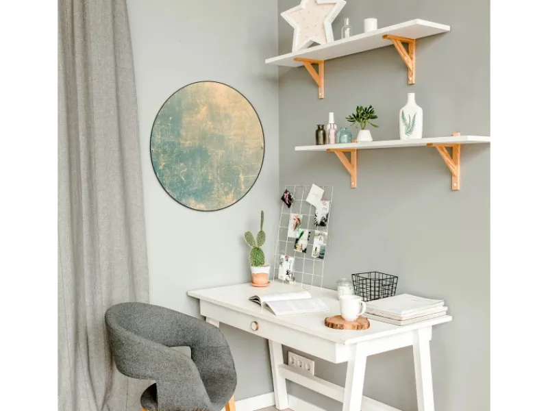 Banjado Wanddekoration|Pinnwände^Magnettafel Rund Größe 47cm Magnetwand Schwarz Aus Metall Magnetpinnwand Pinnwand Motiv Patina Grün