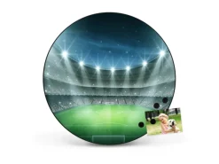 Banjado Magnettafel Rund Größe 47cm Magnetwand Schwarz Aus Metall Magnetpinnwand Pinnwand Motiv Arena