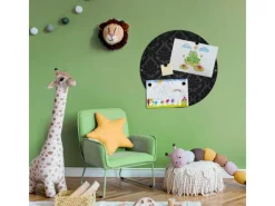 Banjado Magnettafel Rund Größe 47cm Magnetwand Schwarz Aus Metall Magnetpinnwand Pinnwand Motiv Black Deluxe