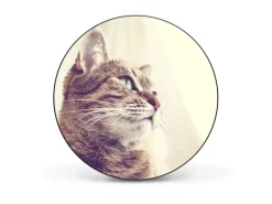 Banjado Wanddekoration^Magnettafel Rund Größe 47cm Magnetwand Schwarz Aus Metall Magnetpinnwand Pinnwand Motiv Holgerson