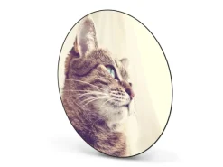 Banjado Wanddekoration^Magnettafel Rund Größe 47cm Magnetwand Schwarz Aus Metall Magnetpinnwand Pinnwand Motiv Holgerson