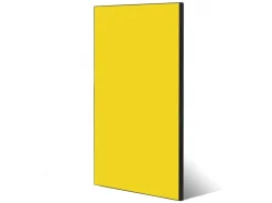 Banjado Pinnwände^Magnettafel 37x78cm Magnetwand Schwarz Aus Metall Magnetpinnwand Pinnwand Inkl. 4 Magnete Motiv Sonnengelb