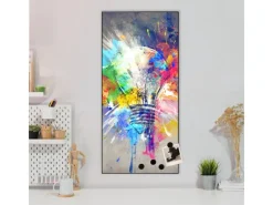 Banjado Pinnwände^Magnettafel 37x78cm Magnetwand Schwarz Aus Metall Magnetpinnwand Pinnwand Inkl. 4 Magnete Motiv Idee