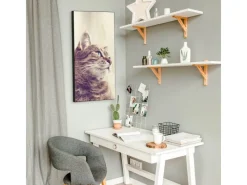 Banjado Magnettafel 37x78cm Magnetwand Schwarz Aus Metall Magnetpinnwand Pinnwand Inkl. 4 Magnete Motiv Holgerson