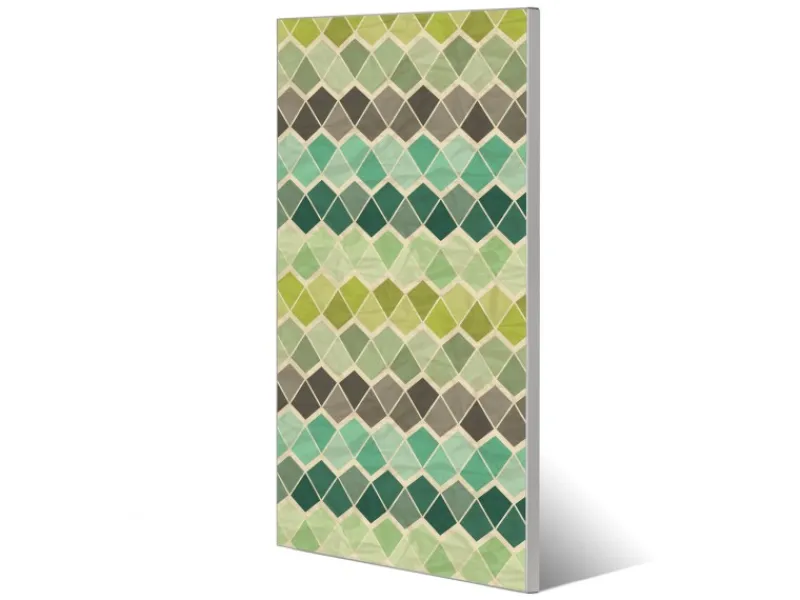 Banjado Magnettafel 37x78cm Magnetwand Silber Aus Metall Magnetpinnwand Pinnwand Inkl. 4 Magnete Motiv Vier Farben Grün