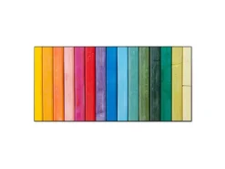 Banjado Magnettafel 78x37cm Magnetwand Schwarz Aus Metall Magnetpinnwand Pinnwand Inkl. 4 Magnete Motiv Regenbogenfarben