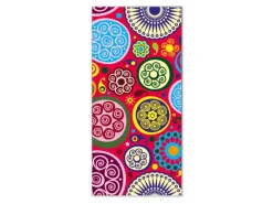 Banjado Magnettafel 37x78cm Magnetwand Silber Aus Metall Magnetpinnwand Pinnwand Inkl. 4 Magnete Motiv Retro Kreise