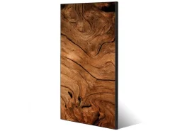 Banjado Magnettafel 37x78cm Magnetwand Schwarz Aus Metall Magnetpinnwand Pinnwand Inkl. 4 Magnete Motiv Trockenes Holz