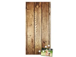 Banjado Wanddekoration|Pinnwände^Magnettafel 37x78cm Magnetwand Weiß Aus Metall Magnetpinnwand Pinnwand Inkl. 4 Magnete Motiv Geöltes Holz