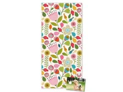 Banjado Magnettafel 37x78cm Magnetwand Weiß Aus Metall Magnetpinnwand Pinnwand Inkl. 4 Magnete Motiv Rosa Kelch Hell