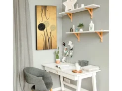 Banjado Wanddekoration|Pinnwände^Magnettafel 37x78cm Magnetwand Schwarz Aus Metall Magnetpinnwand Pinnwand Inkl. 4 Magnete Motiv Zwiebel Vintage