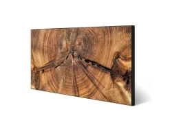 Banjado Magnettafel 78x37cm Magnetwand Schwarz Aus Metall Magnetpinnwand Pinnwand Inkl. 4 Magnete Motiv Jahresringe