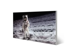Banjado Magnettafel 78x37cm Magnetwand Silber Aus Metall Magnetpinnwand Pinnwand Inkl. 4 Magnete Motiv Astronaut