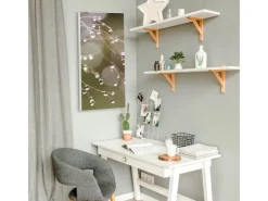 Banjado Magnettafel 37x78cm Magnetwand Weiß Aus Metall Magnetpinnwand Pinnwand Inkl. 4 Magnete Motiv Tau Auf Zweigen