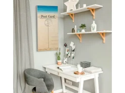 Banjado Pinnwände^Magnettafel 37x78cm Magnetwand Silber Aus Metall Magnetpinnwand Pinnwand Inkl. 4 Magnete Motiv Postkarte