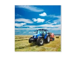 Banjado Pinnwände^Magnettafel 50x50cm Magnetwand Weiß Aus Metall Magnetpinnwand Pinnwand Inkl. 4 Magnete Motiv Traktor