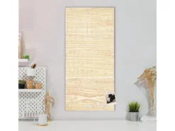 Banjado Pinnwände^Magnettafel 37x78cm Magnetwand Silber Aus Metall Magnetpinnwand Pinnwand Inkl. 4 Magnete Motiv Bretter