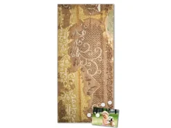 Banjado Pinnwände^Magnettafel 37x78cm Magnetwand Silber Aus Metall Magnetpinnwand Pinnwand Inkl. 4 Magnete Motiv Alte Tapeten