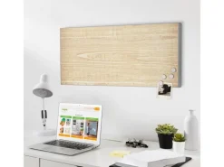 Banjado Magnettafel 78x37cm Magnetwand Silber Aus Metall Magnetpinnwand Pinnwand Inkl. 4 Magnete Motiv Bretter