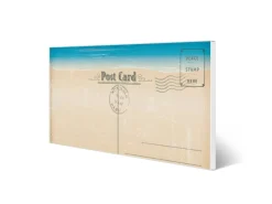 Banjado Magnettafel 78x37cm Magnetwand Weiß Aus Metall Magnetpinnwand Pinnwand Inkl. 4 Magnete Motiv Postkarte