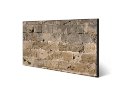 Banjado Wanddekoration|Pinnwände^Magnettafel 78x37cm Magnetwand Schwarz Aus Metall Magnetpinnwand Pinnwand Inkl. 4 Magnete Motiv Steinwand Antik