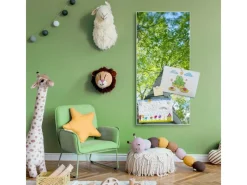 Banjado Wanddekoration|Pinnwände^Magnettafel 37x78cm Magnetwand Weiß Aus Metall Magnetpinnwand Pinnwand Inkl. 4 Magnete Motiv Zwischen Bäumen 5