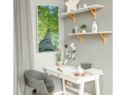 Banjado Wanddekoration|Pinnwände^Magnettafel 37x78cm Magnetwand Weiß Aus Metall Magnetpinnwand Pinnwand Inkl. 4 Magnete Motiv Zwischen Bäumen 5