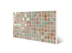 Banjado Wanddekoration^Magnettafel 78x37cm Magnetwand Weiß Aus Metall Magnetpinnwand Pinnwand Inkl. 4 Magnete Motiv Grüne Fliesen