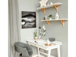 Banjado Wanddekoration|Pinnwände^Magnettafel 50x50cm Magnetwand Weiß Aus Metall Magnetpinnwand Pinnwand Inkl. 4 Magnete Motiv Fisch Und Salz