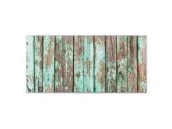 Banjado Magnettafel 78x37cm Magnetwand Silber Aus Metall Magnetpinnwand Pinnwand Inkl. 4 Magnete Motiv Verwittertes Holz