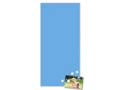 Banjado Magnettafel 37x78cm Magnetwand Weiß Aus Metall Magnetpinnwand Pinnwand Inkl. 4 Magnete Motiv Pastellblau