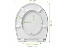 Banjado Tapezierzubehör^Premium Toilettendeckel Mit Absenkautomatik WC-Sitz Soft Close Hygienischer Klodeckel Duroplast Mit Motiv Alte Tapeten