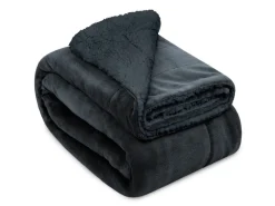 Beautissu Decken^Alina Decke 150x200cm Anthrazit/Anthrazit