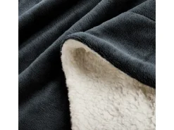 Beautissu Überwürfe|Decken^Alina Decke 150x200cm Anthrazit/Weiß