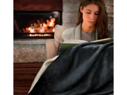 Beautissu Überwürfe|Decken^Alina Decke 150x200cm Anthrazit/Weiß