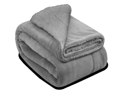 Beautissu Überwürfe|Decken^Alina Decke 220x240cm Hellgrau/Hellgrau