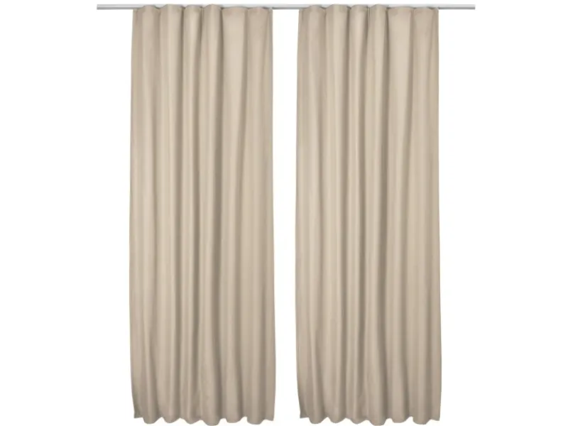 Beautissu Amelie TK Vorhang mit Kräuselband 140x245cm 2tlg