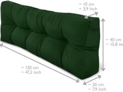 Beautissu ECO Style Palettenkissen Sitz 120x80x15cm + Rücken 1tlg