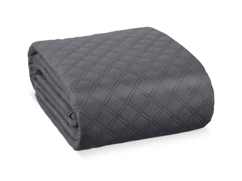 Beautissu Olivia Tagesdecke 240x260cm Anthrazit