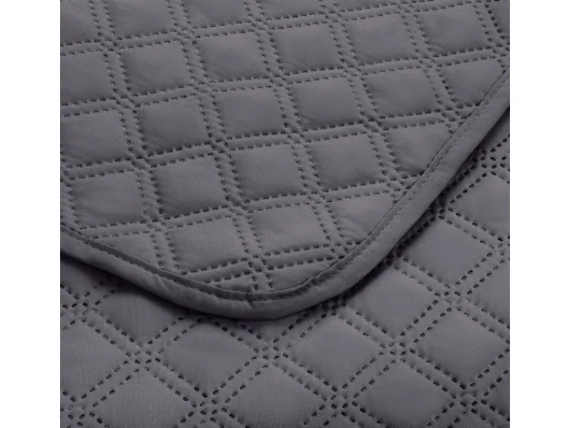 Beautissu Olivia Tagesdecke 240x260cm Anthrazit