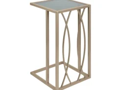 Tische^Beistelltisch Blush Bordeaux Eckig 54 cm x 30 cm x 30 cm Gold